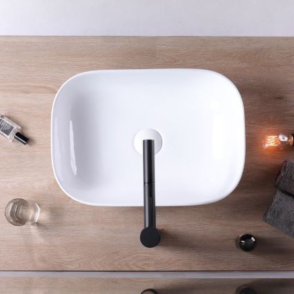 REA-U6300 - MONA SLIM Countertop Washbasin 40x50.5 cm ceramic/glossy white