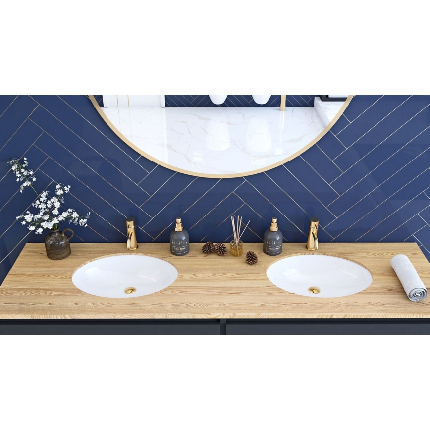 REA-U6330 - NEL Recessed washbasin 39 x 47.5 cm, ceramic / glossy white