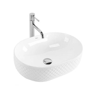REA-U6366 - OKTAWIA 35.5 x 50 cm Countertop Basin, White Ceramic