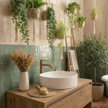 REA-U6370 - Countertop washbasin JOANA 38,5x50,5 cm ceramic/glossy white