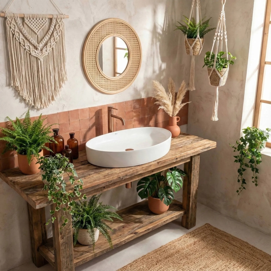 REA-U6371 - Countertop Washbasin JOANA 40.5 x 65.5 cm ceramic/glossy white