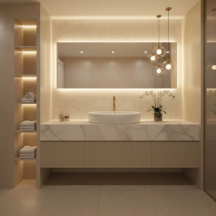 REA-U6371 - Countertop Washbasin JOANA 40.5 x 65.5 cm ceramic/glossy white