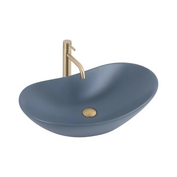 REA-U6373 - ROYAL countertop basin 35.5 x 61.5 cm ceramic/blue