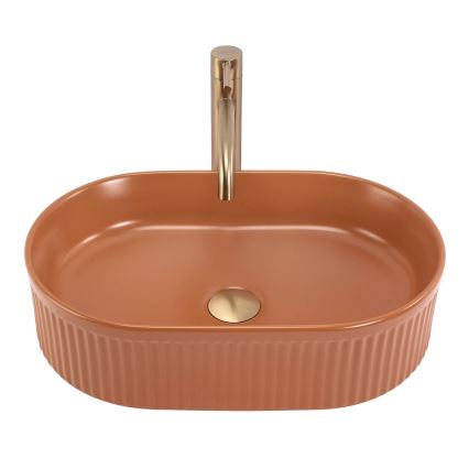 REA-U6377 - VANDA Countertop Basin 31x49 cm ceramic/orange