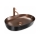 REA-U6383 - CLEO countertop basin 41x60,5 cm ceramic/black/brushed copper