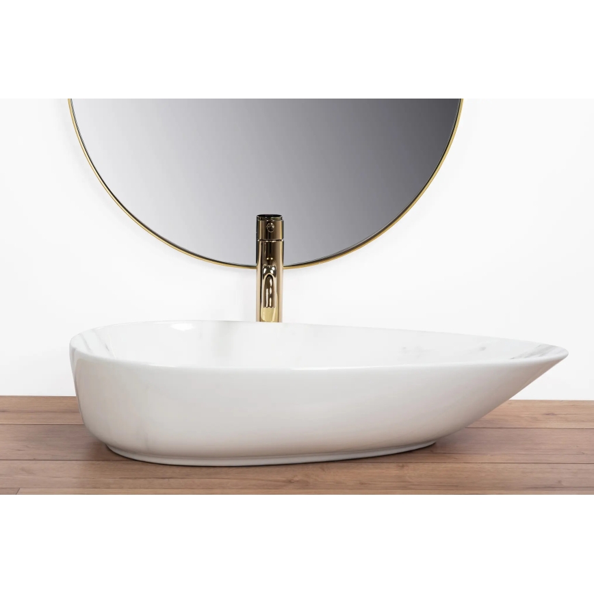 REA-U6501 - GRETA 40 x 65.5 cm Countertop Basin, Ceramic/Stone Effect