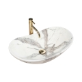 REA-U6502 - ROYAL countertop basin 36x60.5 cm, ceramic with marble-effect finish