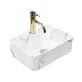 REA-U6504 - KELLY MINI Countertop basin 31x41 cm, ceramic with stone effect