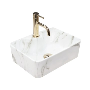 REA-U6504 - KELLY MINI Countertop basin 31x41 cm, ceramic with stone effect
