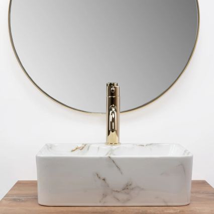 REA-U6504 - KELLY MINI Countertop basin 31x41 cm, ceramic with stone effect