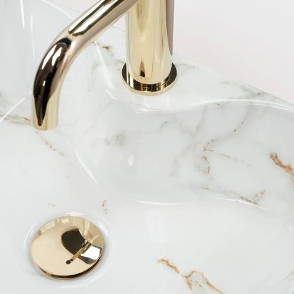 REA-U6504 - KELLY MINI Countertop basin 31x41 cm, ceramic with stone effect