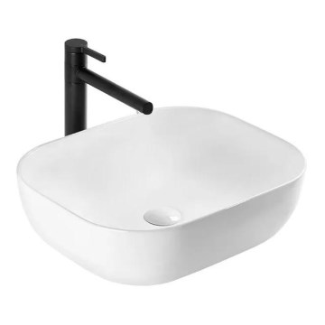 REA-U6521 - BELINDA SLIM Countertop Basin 33 x 46.5 cm, Ceramic / Glossy White
