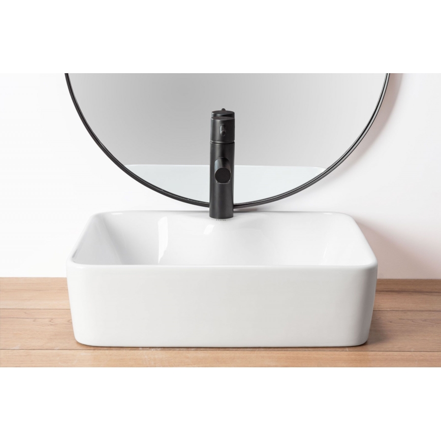 REA-U6524 - KELLY Countertop Basin 38 x 49 cm, Ceramic / Glossy White