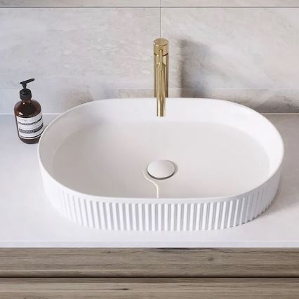 REA-U6526 - VANDA Countertop Washbasin 34x60 cm Ceramic/Glossy White