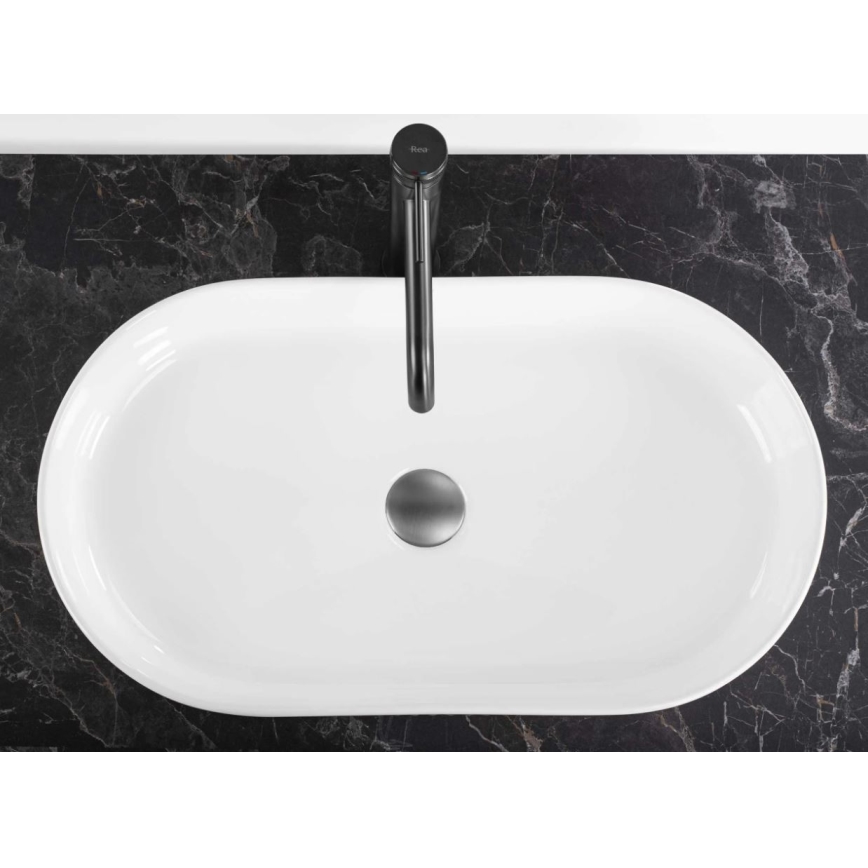 REA-U6526 - VANDA Countertop Washbasin 34x60 cm Ceramic/Glossy White