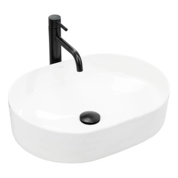 REA-U6563 - NADIA Countertop Washbasin 38x50 cm ceramic/glossy white