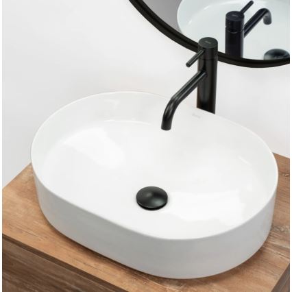 REA-U6563 - NADIA Countertop Washbasin 38x50 cm ceramic/glossy white