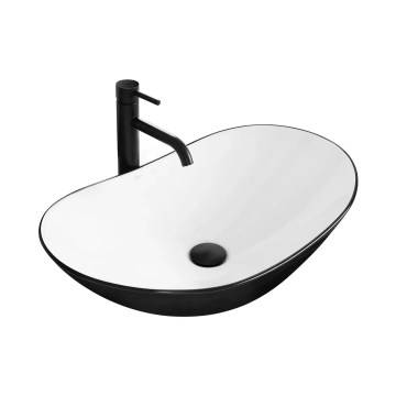 REA-U6600 - ROYAL Countertop Basin 36 x 62.5 cm ceramic/white/black