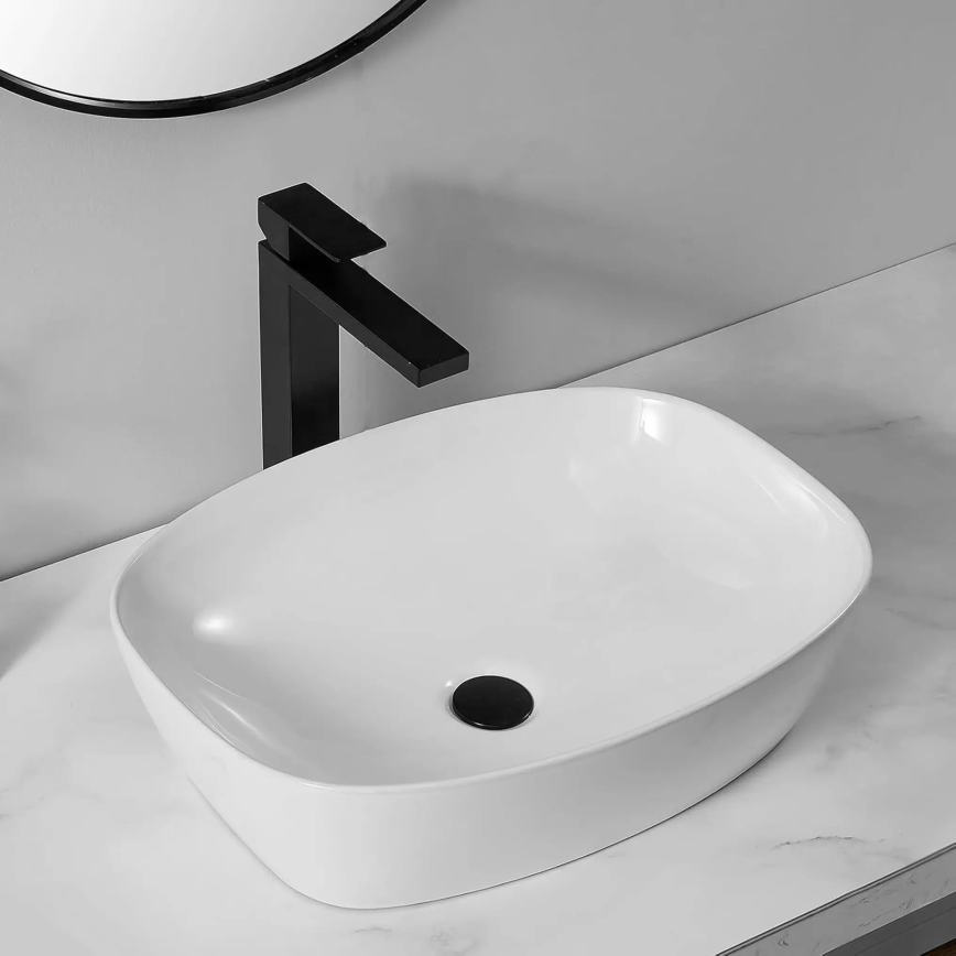 REA-U6616 - Countertop basin FREJA 39,5x51 cm ceramic/white