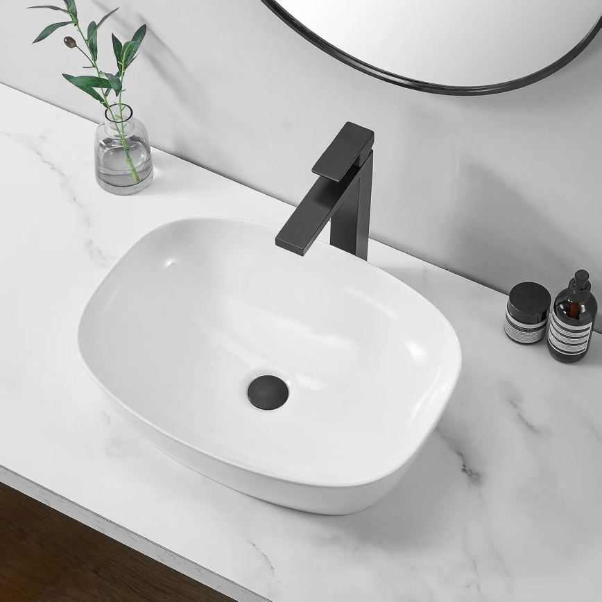 REA-U6616 - Countertop basin FREJA 39,5x51 cm ceramic/white