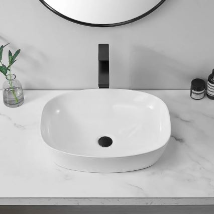 REA-U6616 - Countertop basin FREJA 39,5x51 cm ceramic/white