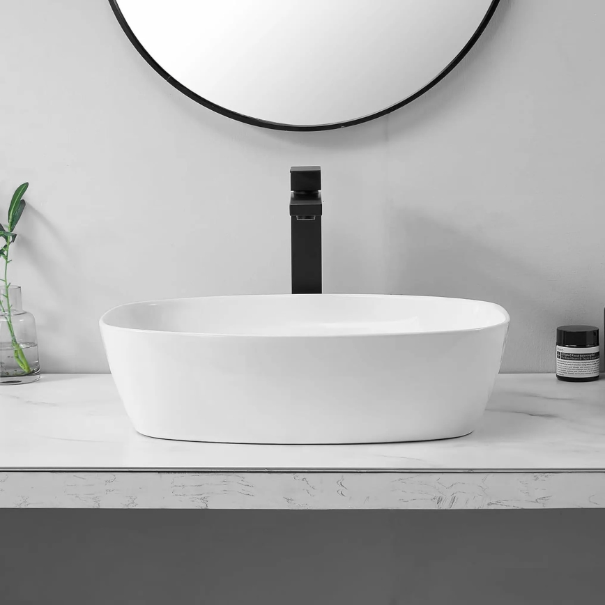 REA-U6616 - Countertop basin FREJA 39,5x51 cm ceramic/white