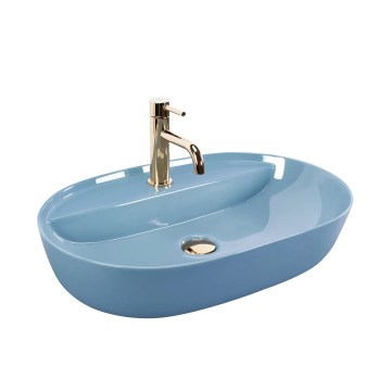 REA-U6618 - AURA countertop basin 41x61 cm ceramic/glossy blue