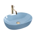 REA-U6620 - LISA Countertop Basin 35 x 49 cm, Ceramic / Glossy Blue
