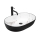 REA-U6625 - CLEO countertop washbasin 41x60,5 cm ceramic/black/white/marble decor