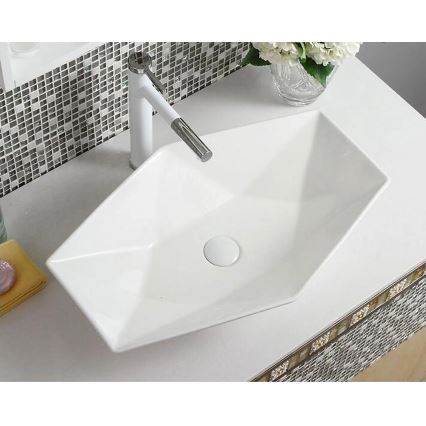 REA-U6643 - VEGAS Countertop Basin 37x57 cm ceramic/glossy white