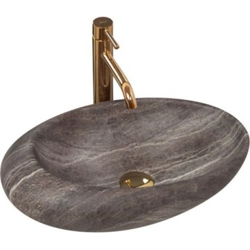 REA-U6649 - ROXY Countertop Washbasin 31 x 49 cm, ceramic with stone-effect finish