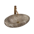 REA-U6650 - Countertop basin ROXY 31x49 cm ceramic/grey/marble decor