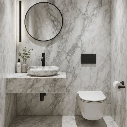 REA-U6651 - ROXY countertop basin 31x49 cm ceramic/gray/stone-effect