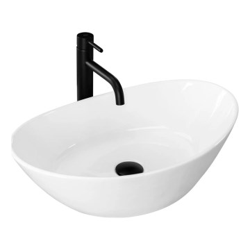 REA-U6801 - KATE Countertop Basin 33.5 x 55.5 cm, ceramic/glossy white