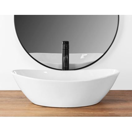 REA-U6801 - KATE Countertop Basin 33.5 x 55.5 cm, ceramic/glossy white