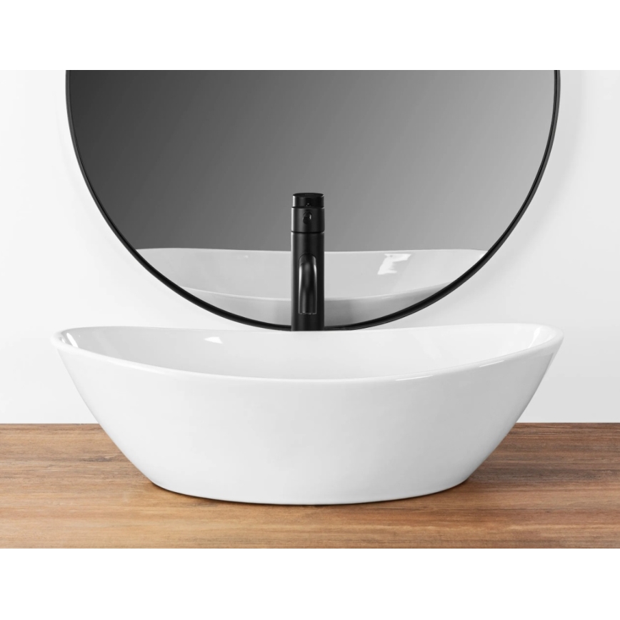 REA-U6801 - KATE Countertop Basin 33.5 x 55.5 cm, ceramic/glossy white