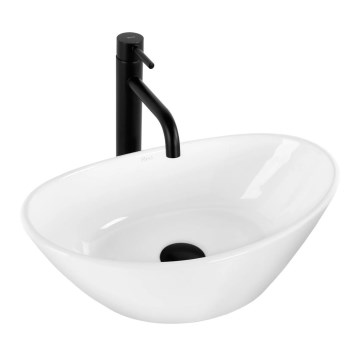 REA-U6802 - KATE Countertop Basin 27 x 45 cm, Ceramic / Glossy White