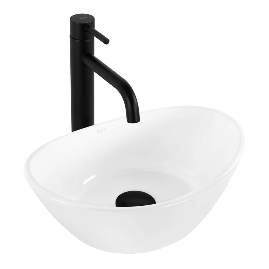 REA-U6803 - KATE Countertop basin 24,5x36,5 cm ceramic/glossy white