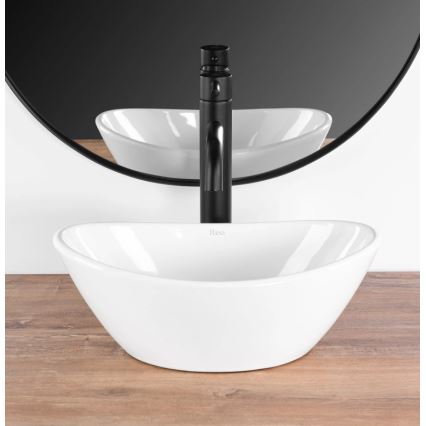 REA-U6803 - KATE Countertop basin 24,5x36,5 cm ceramic/glossy white