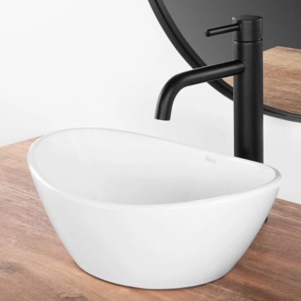 REA-U6803 - KATE Countertop basin 24,5x36,5 cm ceramic/glossy white