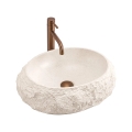 REA-U7347 - MIKA Countertop Basin 38 x 50 cm, Beige / Stone Effect