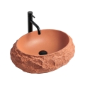 REA-U7349 - MIKA Countertop Basin 38x50 cm, Orange / Stone-Effect