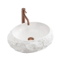 REA-U7350 - MIKA Countertop Basin 38x50 cm, White/Stone Effect