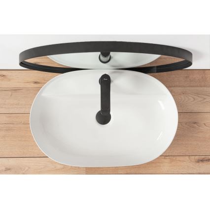 REA-U7900 - AURA Countertop Washbasin 40.5 x 60.5 cm, Ceramic / Glossy White