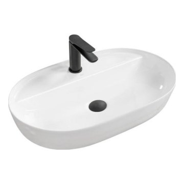 REA-U7900 - AURA countertop washbasin 40.5x60.5 cm ceramic/glossy white