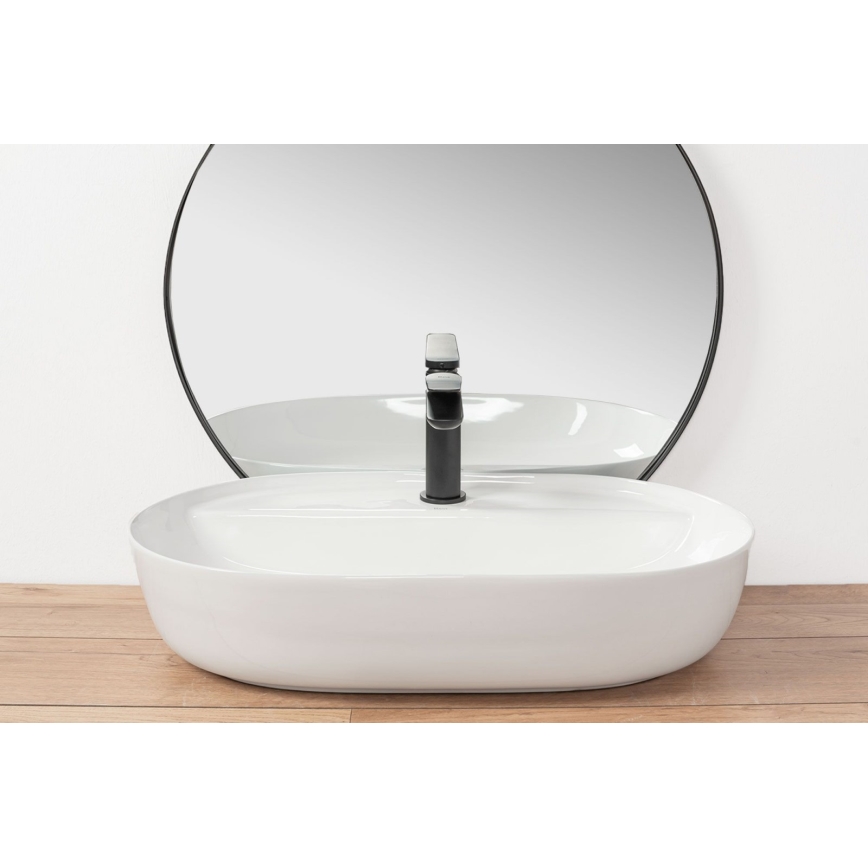 REA-U7900 - AURA countertop washbasin 40.5x60.5 cm ceramic/glossy white