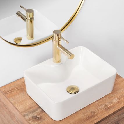 REA-U8196 - Countertop basin KELLY MINI 31x41 cm ceramic/glossy white