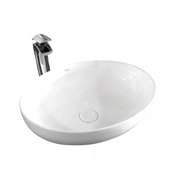 REA-U8198 - CAROLA SLIM Countertop Washbasin 39 x 51.5 cm ceramic/glossy white