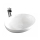 REA-U8198 - CAROLA SLIM Countertop Washbasin 39 x 51.5 cm ceramic/glossy white