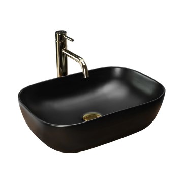 REA-U8470 - Countertop Basin BELINDA 33.5 x 46.5 cm ceramic/matte black